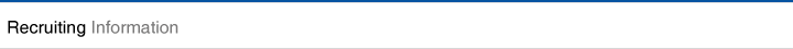 Recruiting Information